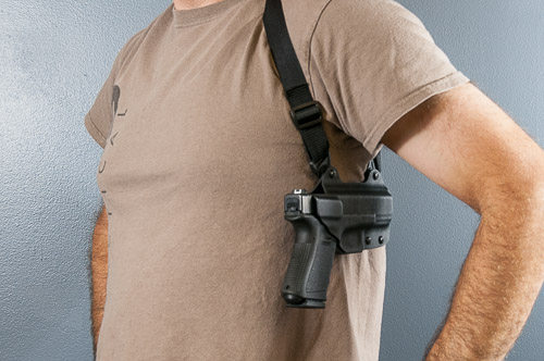 Tactical Gun Armpit Holster Pouch Bag Horizontal Shoulder Pistol Holster Do...