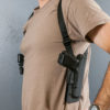 Vertical carry shoulder holster